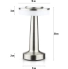 Kabellose Tischlampe | Berührungsempfindliche Nachtlichtlampe mit einstellbarer Lichtfarbe | USB Lampe | HJA14-SILVER