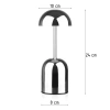Kabellose Nachtlampe mit eingebautem 2000 mAh Akku | Moderne Tischlampe mit einstellbarer Leistung und Lichtfarbe | YG-D019-Silber