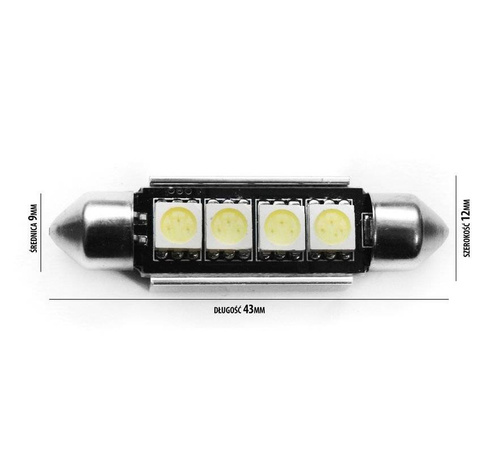 LED-Autolampe C5W 4 SMD 5050