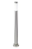 Gartenstehlampe, runder Pfosten für E27-Glühbirne | 230V Stromversorgung, Edelstahl | Inox, 90cm | LLR-90CM