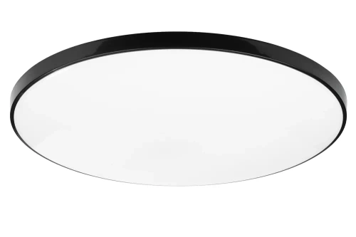 Schwarze, runde LED-Deckenleuchte 24W | Flimmerfreies Aufbaupanel | RLB-C30W-B