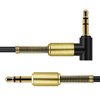 Winkel-Klinkenkabel | vergoldete Stecker | HQ | AW-1-1M-Black