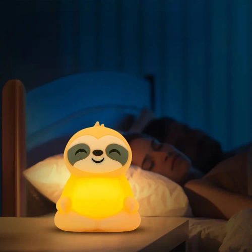 LED Silikon Nachtlicht Faultier | Tragbare Kinderlampe 9 Lichtfarben | JL-243