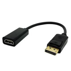 HDMI-Adapterkabel (Buchse) auf DisplayPort | 4K | 30 cm | DP-H-30CM-Black