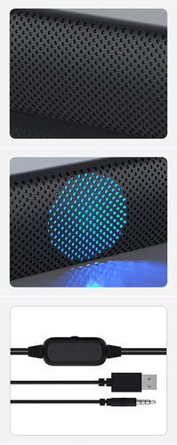 Computer-Soundbar 2.0 mit LED-RGB-Beleuchtung | 6W RMS | S10