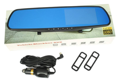 4.3 Zoll TFT LCD Rückspiegel Dashcam mit Rückfahrkamera Eingang | Loop-Aufnahme und G-Sensor, Parküberwachung, Full HD