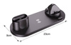 Qi-Dockingstation für Apple iPhone Airpods Watch | kabelloses Ladegerät 15W | 3 Stecker - USB-C / Lightning / Micro USB | WD-01