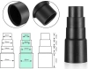 Staubsauger-Adapter | Anschluss für Saugdüse, Rohradapter | schwarz | FLA-D04-BLACK