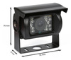 Rückfahrkamera | 12–24 V, 18 IR-LEDs, mit Schutzdach, inkl. 10 m AV-Kabel | PZ470