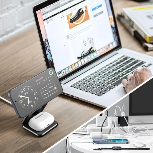Kabelloses 3-in-1 MagSafe-Ladegerät | Apple-Gerätedock | MD-28-15W-B