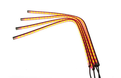 Set 4 RGB-LED-Streifen - Funktionen Stop / Standlicht / Blinker | ZW01-4*60cm