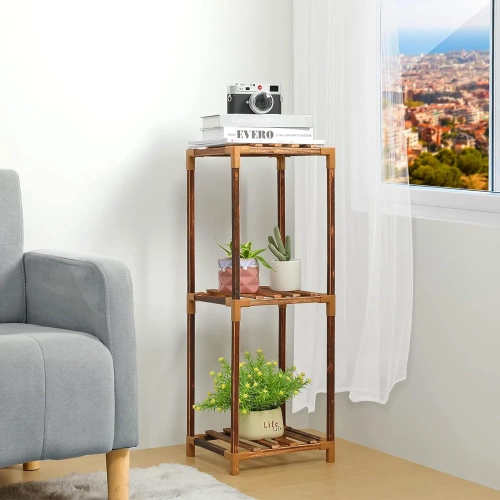 Holzblumenständer für Töpfe | Pflanzenständer | Blumenregal | NZ237-BAMBOO