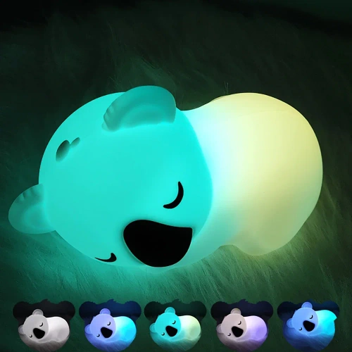 Silikon LED Koala Nachtlicht | Tragbare Kinderlampe 9 Lichtfarben | JL-708