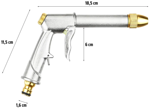 Gartenspritze aus Aluminium | Pistolenform | YH-5026