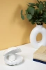 Keramik-LED-Lampe | Muschelförmige Nachtlichtlampe | Kabellose Tischlampe | BKD-140-WEISS