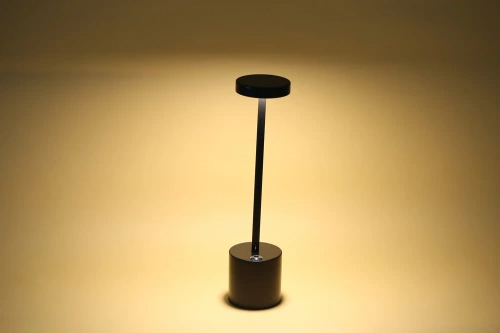 34 cm Tischlampe mit integriertem Akku | Nachtlicht mit drei Leuchtfarben | Stimmungsvolle Lampe für Hotel, Restaurant | HJA28-BLACK-2