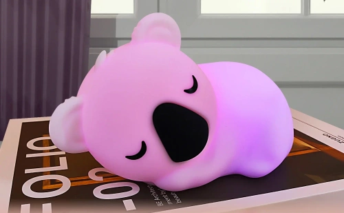 Silikon LED Koala Nachtlicht | Tragbare Kinderlampe 9 Lichtfarben | JL-708