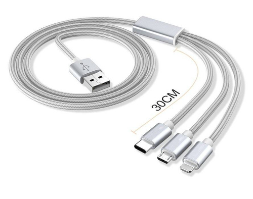 3-in-1 1.2M | USB-Ladekabel für Handy 3-in-1 - Micro USB / Lightning / Type-C | UC-005