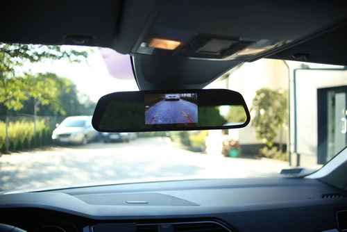 Rückspiegel-Monitor | 4,3" TFT LCD im Spiegel für Rückfahrkamera 12 V | PZ702