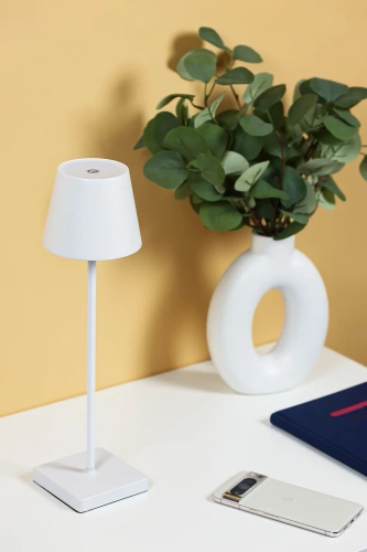 Tischlampe mit integriertem Akku | Berührungsempfindliche Nachttischlampe | HJA18-WEISS