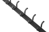 Wandhaken mit verschiebbaren Haken | Metallischer Badezimmer-Wandhaken | Kleider- oder Handtuchhalter | QH-8G-GREY