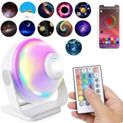 LED-Sternenprojektor | Nachtlicht mit RGB-Farbwechsel und integriertem Lautsprecher | XTY01-white