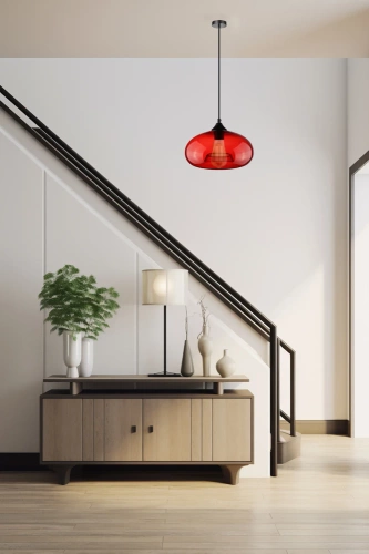 Moderne Glas Hängelampe | Rot | GB-D28-R