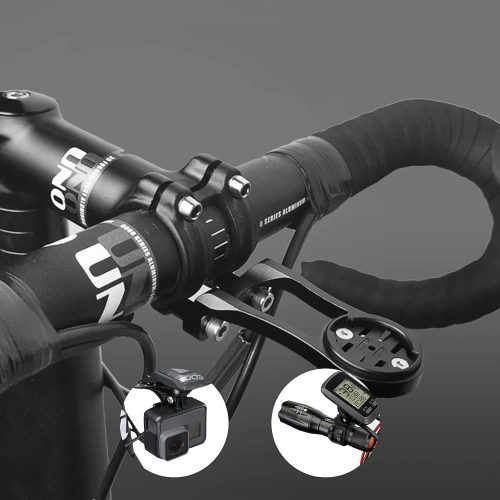 Vorbauhalterung für Fahrradcomputer und GoPro | Aluminiumhalterung kompatibel mit Garmin, Bryton | MBZJ-042
