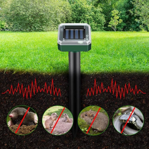 Tierschreck Solarbetriebener Spike | 2 Stück | YSJ-1265-SCHWARZ