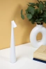 Tischlampe 33,5 cm | Kabellose Nachtlampe mit integriertem Akku | Lampe mit Touch-Steuerung | HMS-355-WEISS