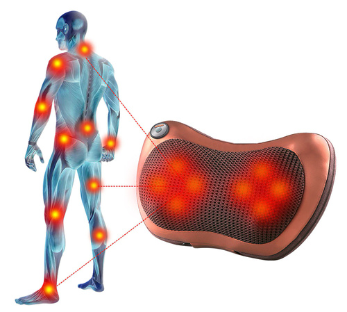Massagekissen | Shiatsu-Massagegerät | 2 Köpfe, 8 Massagekugeln | PW-808