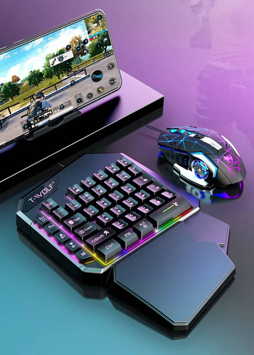Gaming-Einhandtastatur mit LED-Hintergrundbeleuchtung, Keypad | T19
