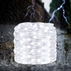 Solar-Girlande, Gartenleuchte zum Einstecken | 100 LED-Lichter, 10m | kaltweiß | FLD-100LED-WC