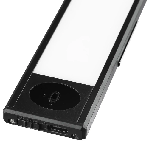 LED-Möbelleuchte mit Bewegungsmelder | kabelloses Nachtlicht mit Sensor | Unterbauleuchte 60 cm | HSL-S60CM-BLACK