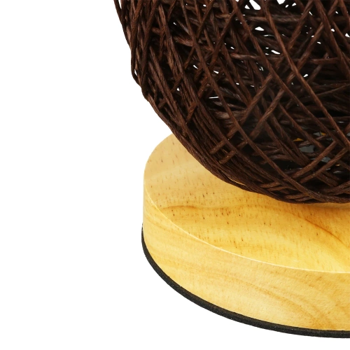 Rattan-Nachttischlampe | Stilvolle Tischlampe | ZBD-C2314-BR