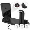 Ladestation für Apple iPhone, AirPods, Watch | kabelloses Ladegerät 15 W | 3 Anschlüsse – USB-C / Lightning / Micro USB | WD-03
