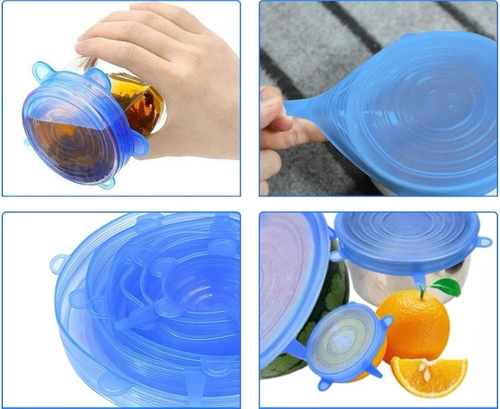 Universelle Silikonabdeckungen | Set flexibler Abdeckungen | FLR-6PCS-BLUE