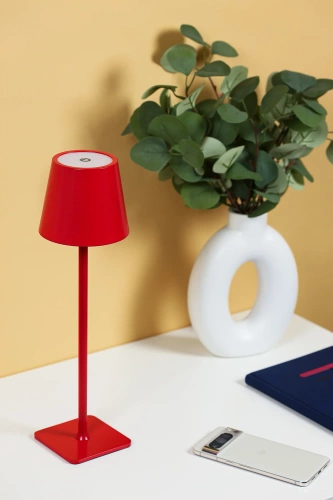 Tischlampe mit eingebautem Akku | Berührungsempfindliche Nachttischlampe | HJA20-RED