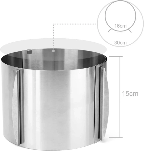 Verstellbare Tortenrandform 15-30 cm | Kuchenform | RH-T01-15CM
