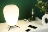 Tischlampe mit Glaslampenschirm | Moderne Nachtlampe | Laterne auf Metallbasis | CSD-C2440-W