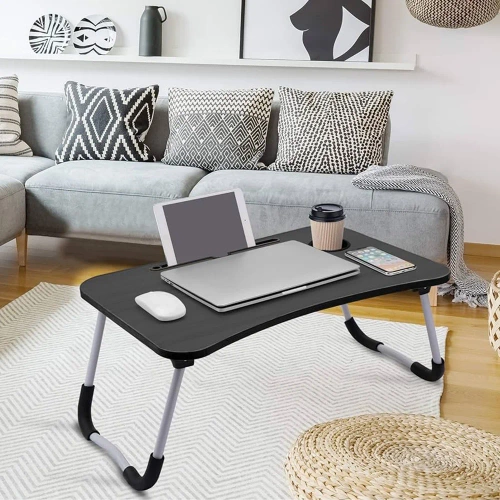 Laptop-Unterlage | Klappbarer Frühstückstisch | Betttablett | LFD-6040-SCHWARZ