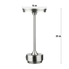 Tischlampe mit eingebautem Akku | Nachtlicht mit drei Leuchtfarben | Stimmungsvolle Lampe für Hotel, Restaurant | HJA30-SILVER
