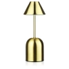 LED-Tischleuchte kabellos | integrierter Akku 2.000 mAh, stufenlos dimmbar, Farbtemperatur einstellbar | gold | YG-D020-Gold