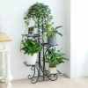 Blumenständer aus Metall | Blumenregal | Schwarz | MF-S05-BLACK
