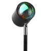 LED-Stimmungsleuchte stehend | Projektor Sonnenuntergang | Leuchte mit austauschbaren farbigen Einsätzen | schwarz | RB-C150-Black