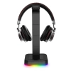 Kopfhörerständer | Haken, Ständer, Halterung für Kopfhörer | RGB-Beleuchtung | HS-D9-SCHWARZ