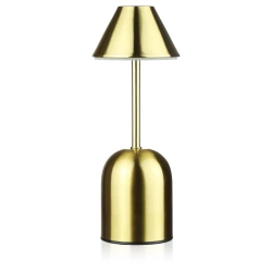 LED-Tischleuchte kabellos | integrierter Akku 2.000 mAh, stufenlos dimmbar, Farbtemperatur einstellbar | gold | YG-D020-Gold