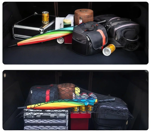 Kofferraumnetz für Auto | elastisches Sicherheitsnetz 110×60 cm | Gepäck-Organizer | Transportnetz | CTM-110*60CM-B