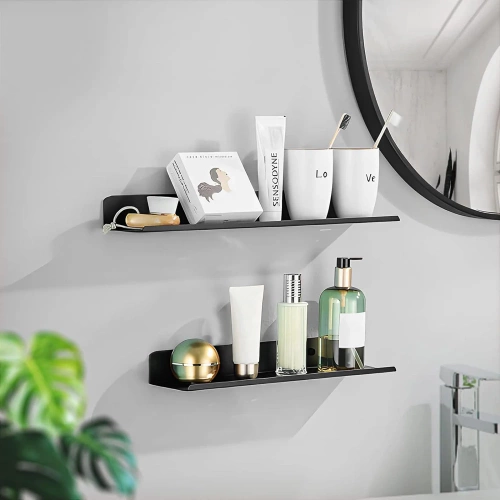 Badezimmer-Wandregal | 30 cm | schwarz | BDS-L30CM-B