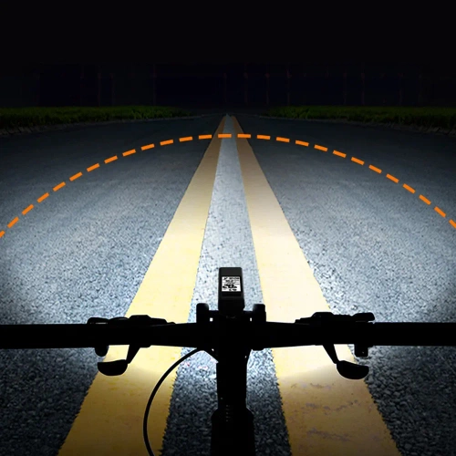 LED-Fahrradbeleuchtung 3-in-1 | 450 lm, Geschwindigkeit-, Distanz- und Zeitmesser, starke Beleuchtung mit akustischem Signal | MBLBD-3201